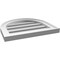 Ekena Millwork Round Top Surface Mount PVC Gable Vent: Functional, w/ 2"W x 1-1/2"P Brickmould Frame, 18"W x 16"H GVPRT18X1602SF - alternate 2